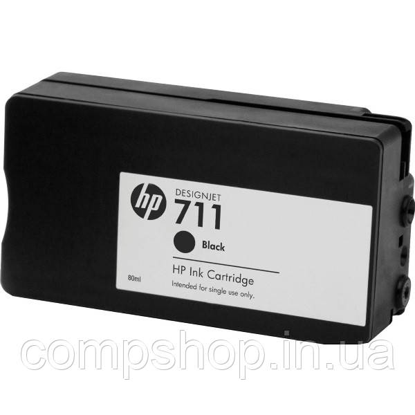 Картридж HP 711 (DesignJet 120/520) Black 80ml (CZ133A)  (код 60923)