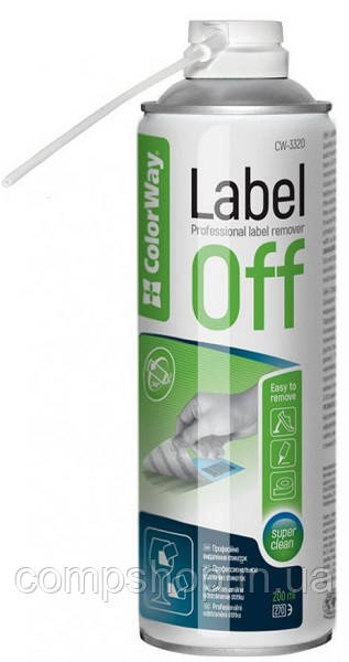 Аерозоль для чистки від наліпок Colorway LABEL OFF 200мл (код 126629)