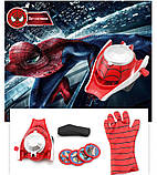 Рукавичка Людини Павука з дискометом (4 диски). Рукавички Spiderman. Рукавичка супергероя, фото 4