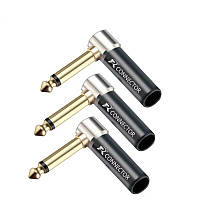 Моно MONO джек угловой 6.3 мм для инструментального кабеля кабель 1/4 микрофона гитары электрогитары