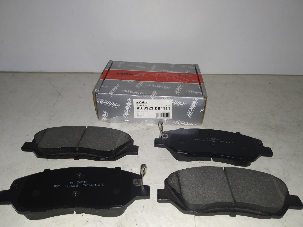 RIDER Колодки гальмівні передні HYUNDAI SANTA FE 06-. KIA SORENTO 2010-. SSANG YONG KORANDO 2011-, фото 1