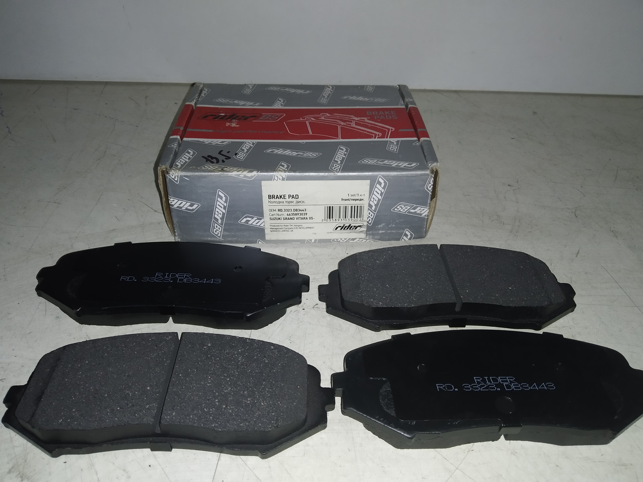 RIDER Колодки гальмівні передні SUZUKI GRAND VITARA 2.7 XL-703-, 1.6 2.0 05-, фото 1