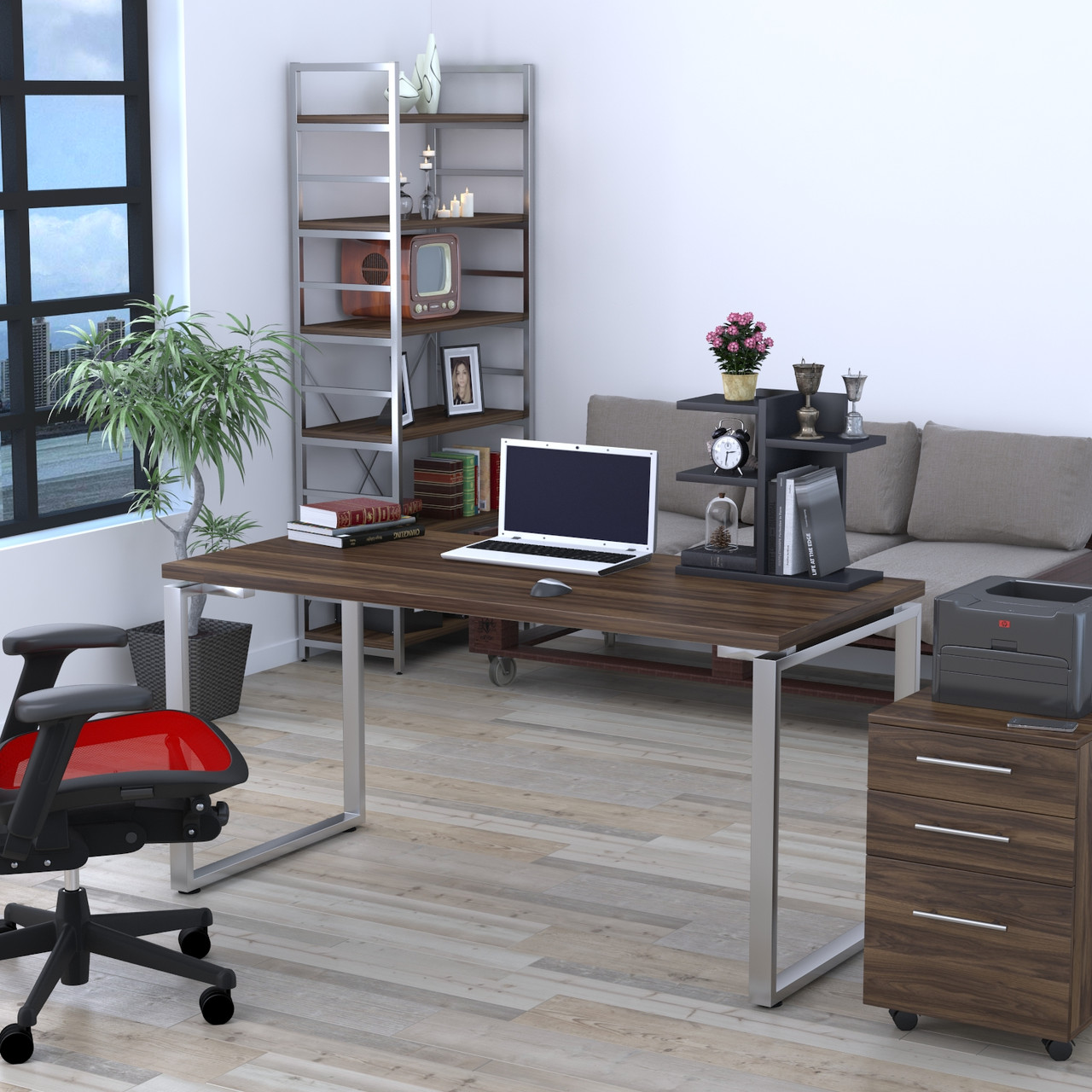 Письменный стол Loft design Q-160-32 160х70х75 см Венге Луизиана. Компьютерный стол для дома и офиса - фото 2 - id-p1281816026