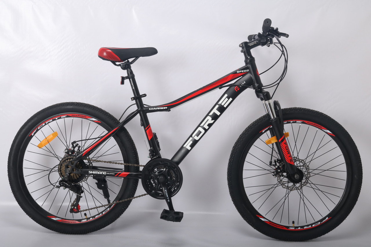 Велосипед Forte Warrior МТВ 24"/13" (117802) чорно-червоний