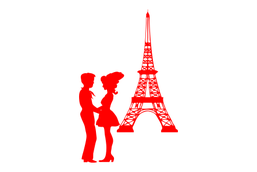 Вінілова інтер'єрна наклейка декор на стіну та шпалери «Побачення в Парижі» з оракалу