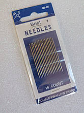 Голки ручні (голки для ручного шиття) NEEDLES № 120-027-7 (37мм16шт)