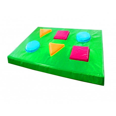 Дитячий мат сортер Геометрія шкірозамінник Різнобарвний 150х100х10 см (Тіа-sport ТМ)