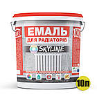 Емаль Для Радіаторів акрилова термостійка глянсова SkyLine 10 л Біла, фото 2
