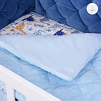 Стьобаний комплект в ліжечко Baby Veres Velour Dino 5 одиниць, фото 5