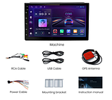 Junsun 4G Android магнітола Junsun універсальна прямокутна для автомобіля без рамки та дротів, фото 2