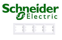 Рамка-4 для розеток горизонтальна Shneider-Electric Asfora білий EPH5800321
