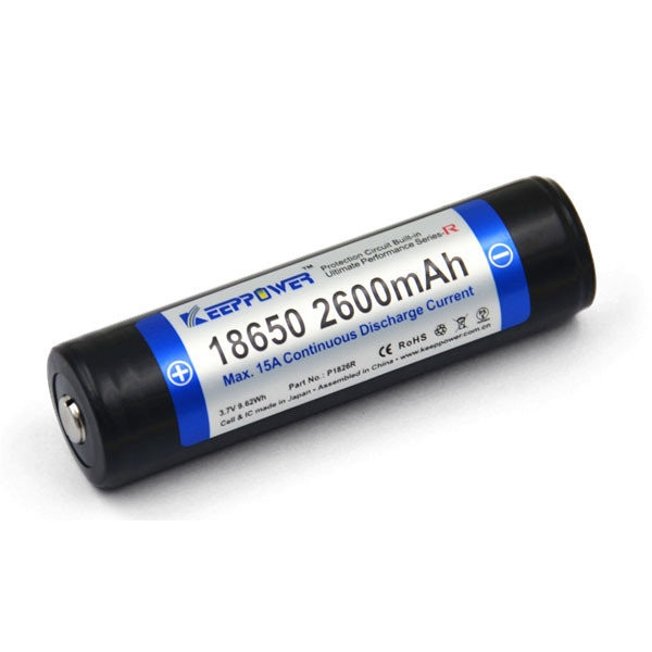 Акумулятор Li-ion Keeppower Samsung 18650 2600mAh з захистом