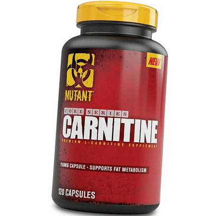 Л-карнітин Mutant Carnitine caps 120 L-carnitine Капсули для зниження ваги і схуднення для жінок і чоловіків, фото 1