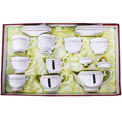 Набір порцеляновий чайний квадратний 15-предметів Снігова Королева