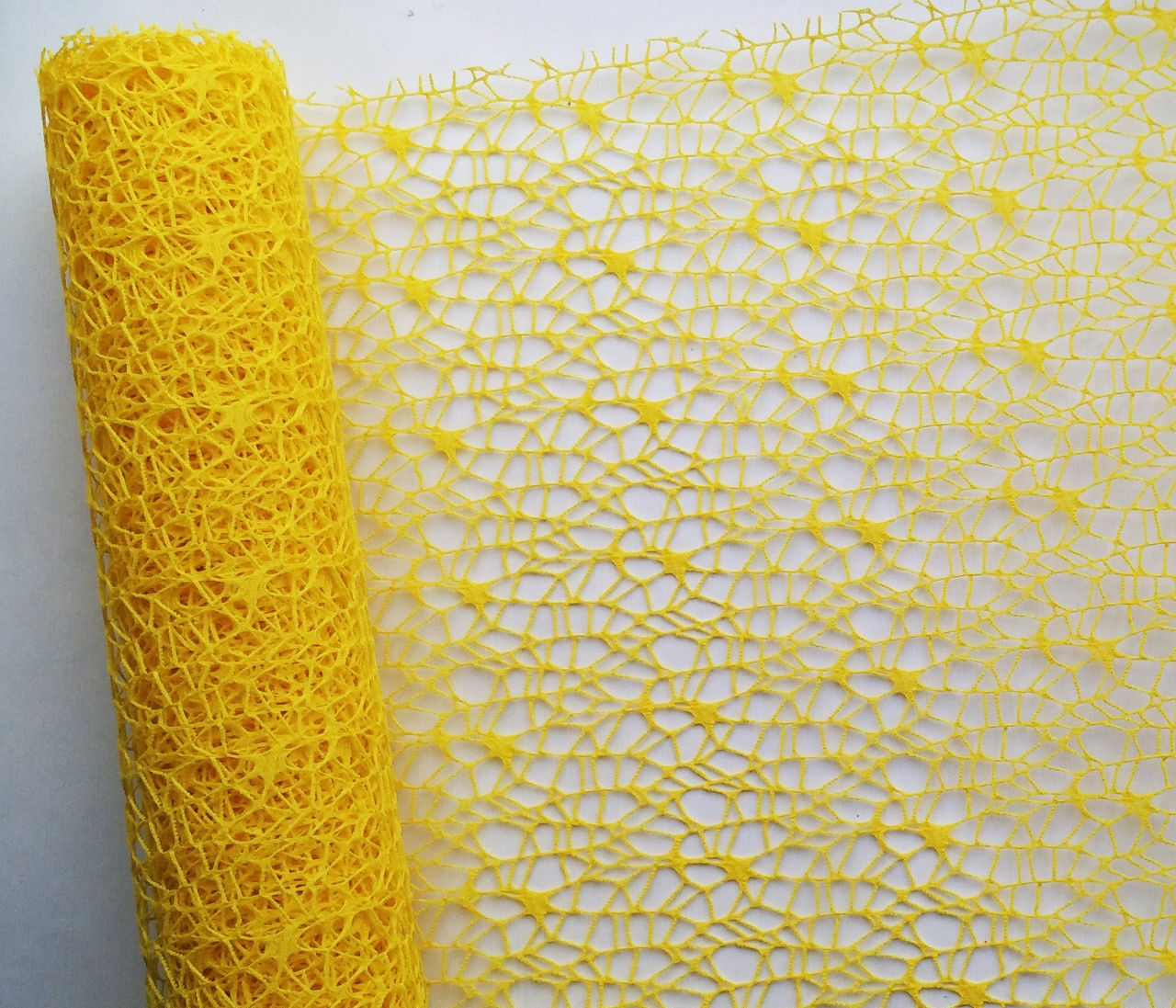 Сітка флорична Poly net 1 жовта 53 см х 5 ярдів, фото 1