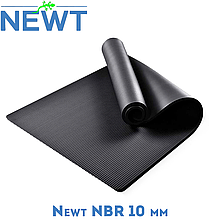 Килимок для фітнесу Килимок для заняття фітнесом та гімнастикою Newt NBR 10 мм, сірий