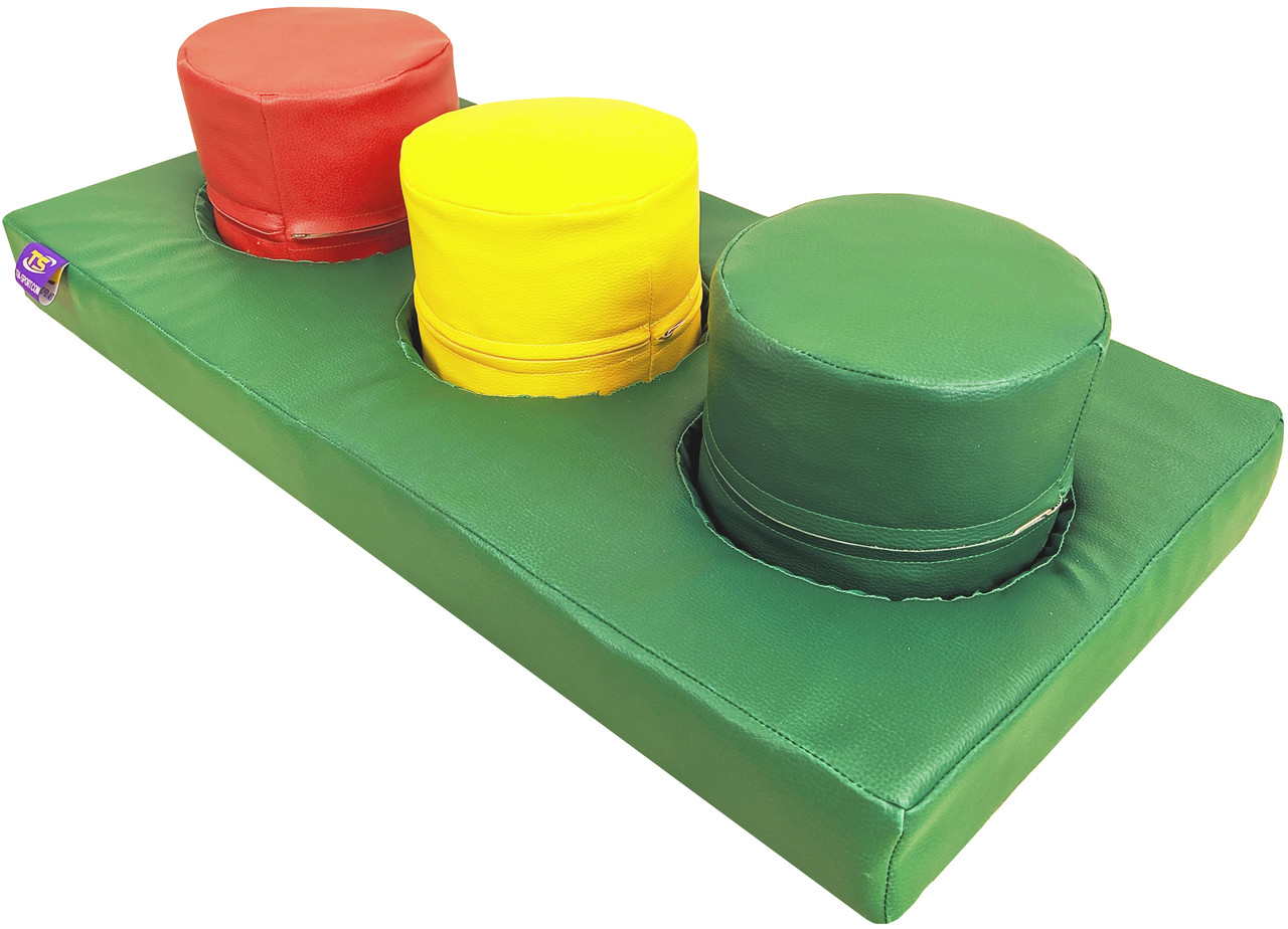 Дитячий мат сортер Світлофор шкірозамінник Різнобарвний 100х40х10 см (Тіа-sport ТМ)