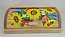 Хлібниця дерев'яна ручної роботи "Соняшник" деревина бук 37 см * 27 см, висота 17 см., фото 4