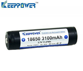 Акумулятор Li-ion Keeppower Panasonic 18650 3100mAh з захистом, фото 2