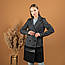 Женское демисезонное пальто красивое  42-50 серый, фото 4