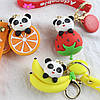 Брелок на рюкзак, ключі Панда з бананом і квіточкою, фото 7