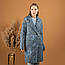 Молодежные пальто женское демисезонное  42-52 голубой, фото 3