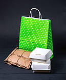 Паперовий пакет подарунковий 260*150*350 мм Кольоровий крафт пакет з крученими ручками Готові для магазинів одягу, фото 4