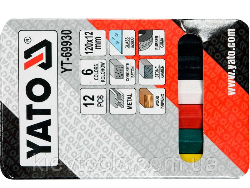 Крейда воскова різнобарвна для будівельних робіт Yato YT-69930