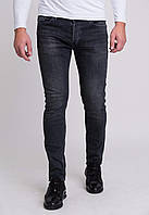 Модные джинсы мужские зауженные серые
