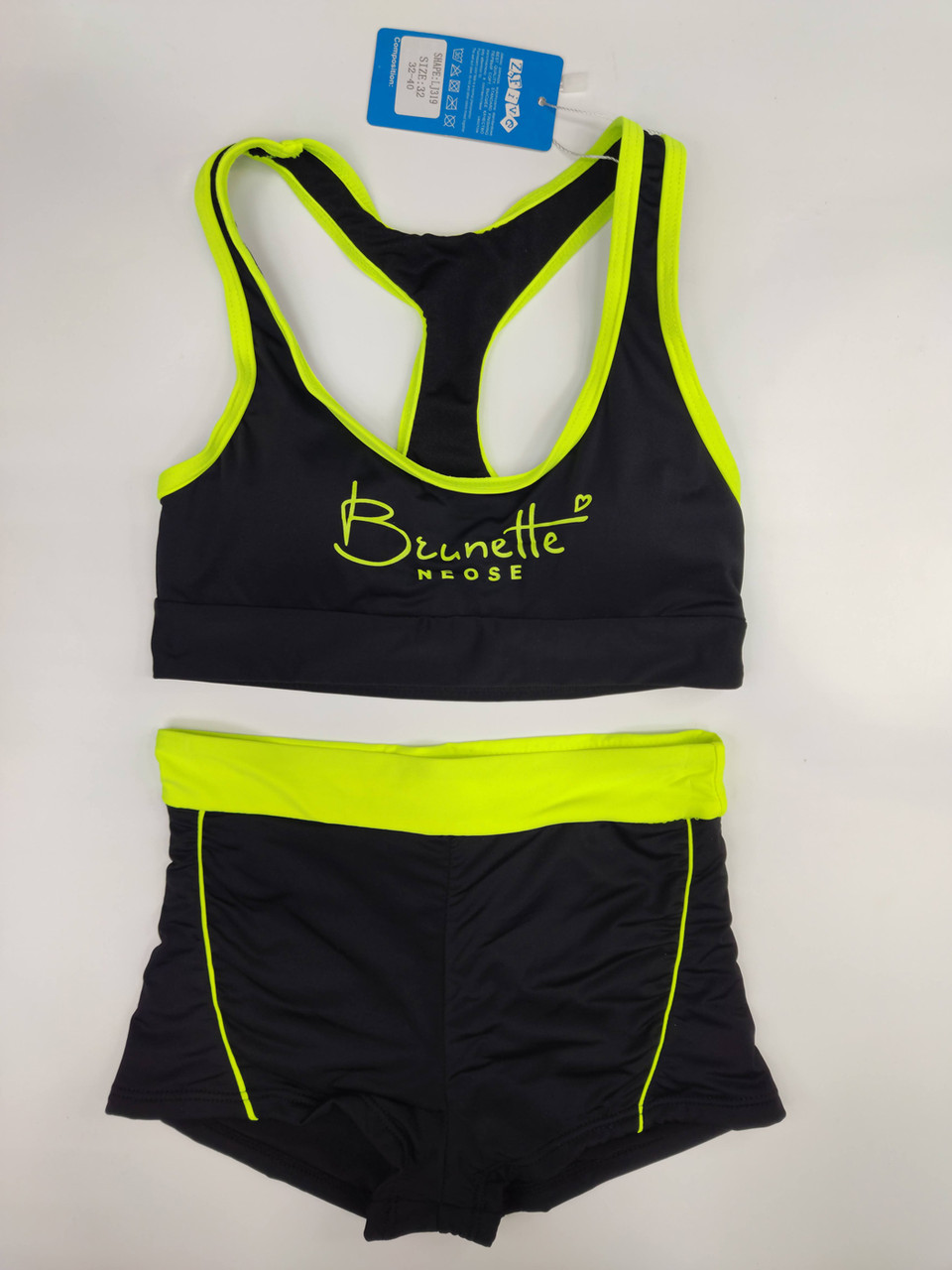 ОПТ Дитячий і підлітковий купальник топ і шорти Brunette Neose Z.Five 319 чорний на 32 34 36 38 40 розмір