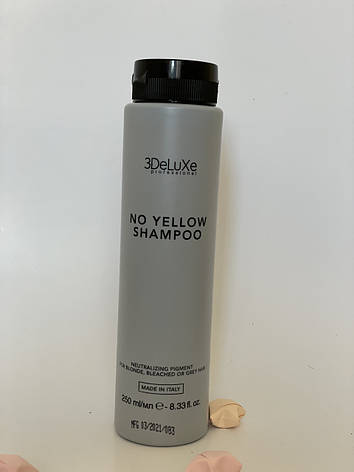 Шампунь для нейтралізації жовтизни 3DeLuxe Professional No Yellow Shampoo, 250 мл (Італія), фото 1