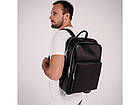 Чоловічий шкіряний рюкзак для ноутбука на два відділу Tiding Bag NM11-184A, фото 5