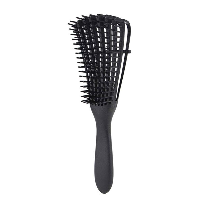 Щітка з регулюванням щітини для хвилястого та кучерявого волосся Flexi Detangling Brush (чорна)