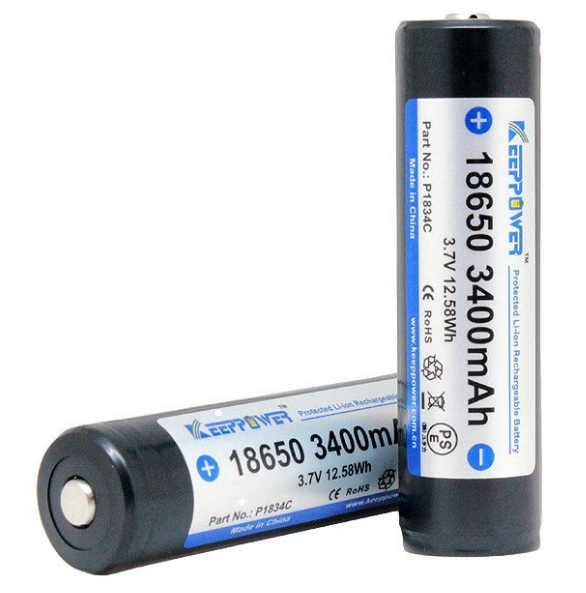 Акумулятор Li-ion Keeppower Panasonic 18650 3400mAh з захистом, фото 1