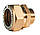 Муфта перехідна труба-наружна різьба латунна 25х1 тато Dispipe, фітинг для гофртруби з нержавіючої сталі, фото 2