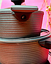 Набір кухонного посуду 12 предметів з мармуровим покриттям Edenberg (EB-5641) / Набір каструль, фото 5