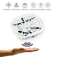 Мини квадрокоптер Energy UFO Карманный дрон для детей, Белый маленький коптер с управлением жестами (TS)