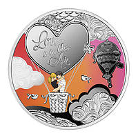 Срібна монета "Кохання в повітрі" 31.1 грам 2021 р. Камерун