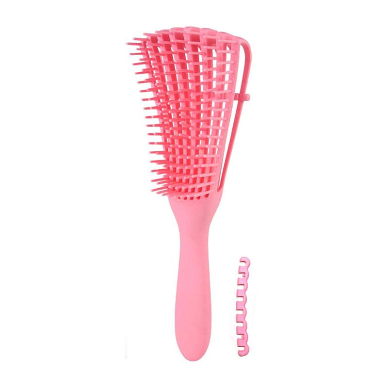 Гребінець з регулюванням щетини для хвилястого і кучерявого волосся Flexi Detangling Brush Рожевий