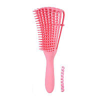 Расчёска с регулировкой щетины для вьющихся и курчавых волос Flexi Detangling Brush Розовый