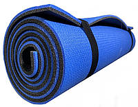 Килимок туристичний, двошаровий похідний каремат 1800х600х10мм, Туреччина, колір: синій/сірий