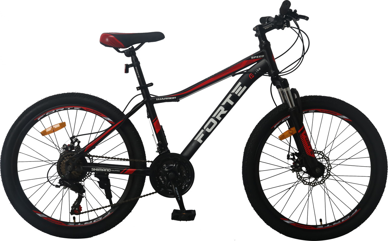 Велосипед Forte Warrior МТВ 24"/15" (117809) чорно-червоний