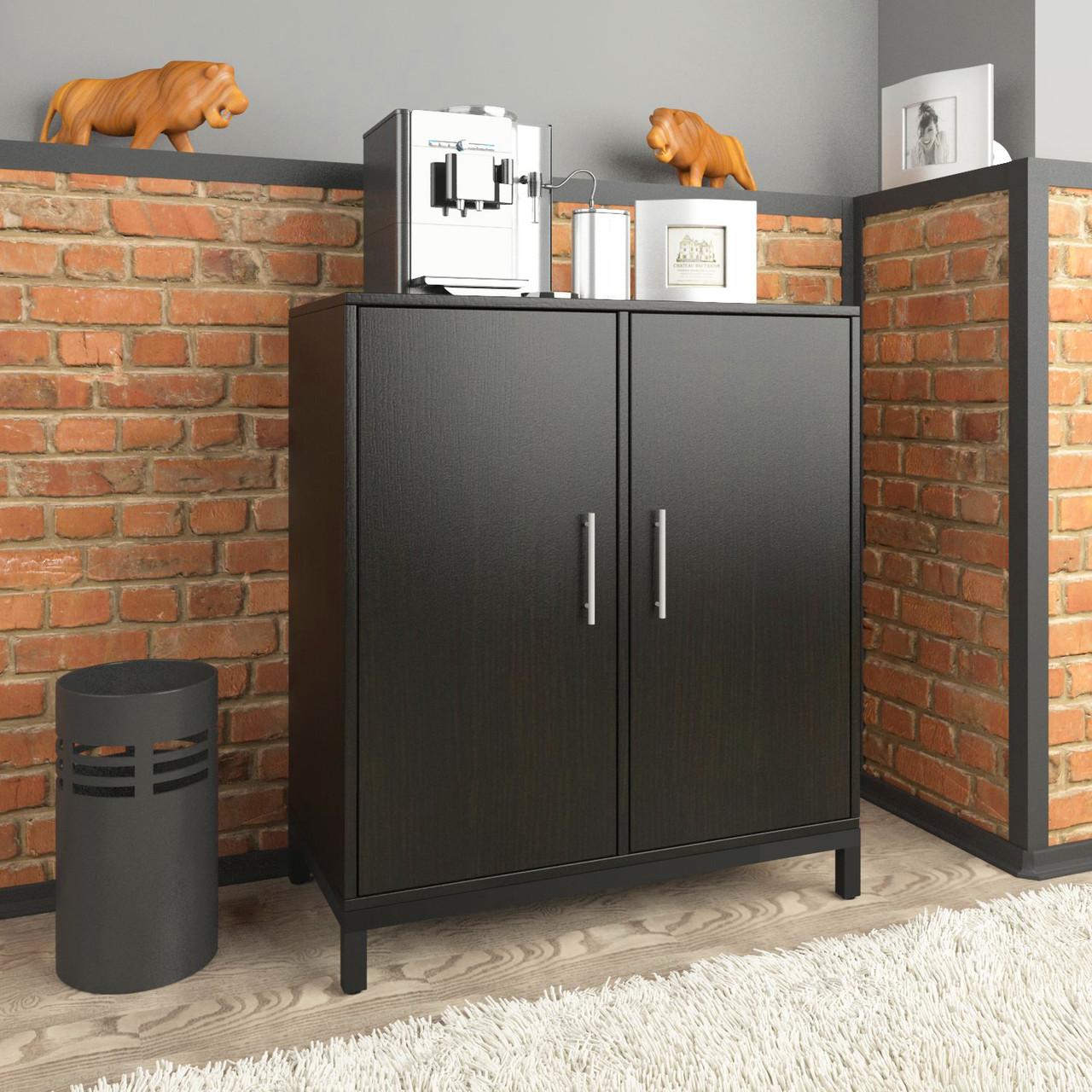 Тумба офісна L-800 80х40х90 см LD Венге Луїзіана. Тумбочка для дому та офісу на колесах, фото 1