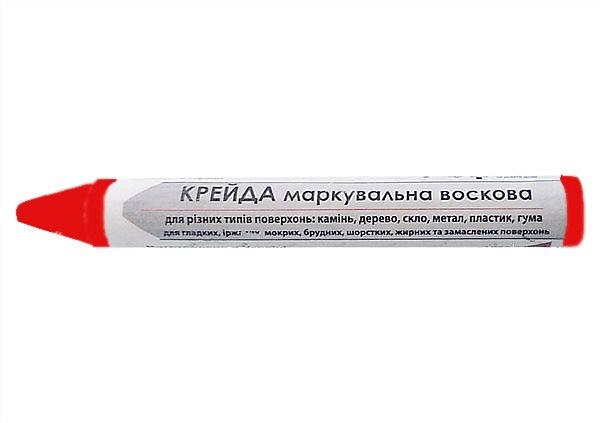 Мел маркувальний восковий червоний 13 мм, 2 шт VIROK 16V004