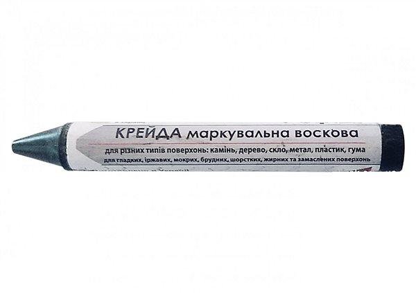 Мел маркувальний восковий чорний 13 мм, 12 шт VIROK 16V012