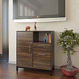 Тумба офісна L-800 Комбі 80х40х90 см LD Дуб Палена. Тумбочка для дому та офісу на колесах, фото 3