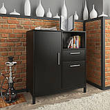 Тумба офісна L-800 Комбі 80х40х90 см LD Дуб Палена. Тумбочка для дому та офісу на колесах, фото 2