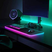 Коврик для мышки с подсветкой RASURE RGB 80 х 30 см компьютерный коврик