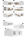 Садова альтанка Dascompany 3х8 м, тент ПЭ 560 г/м², арктика, фото 9