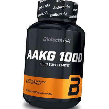 Аргінін BioTech AAKG 1000 100 таб, фото 1